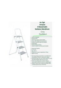 Resim Dual Katlanır Ev Tipi Erciyes 4 Basamaklı Katlanır Merdiven 
