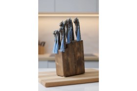 Resim Bıçak Market El Yapımı Mutfak Seti 7li (Stantlı) 