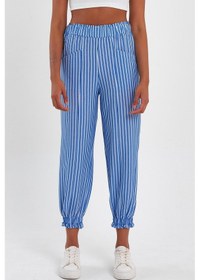 Resim Alexander Gardi Alexandergardı Paçası Büzgülü Jogger Pantolon B23-0065 Beyaz - Mavi 
