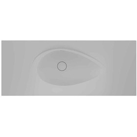 Resim Real Stone Avocado Etajerli 80x50 Beyaz Granit Banyo Lavabosu 