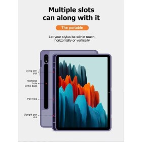 Resim Dolia Samsung Galaxy Tab S7 Fe Lte T733 (12.4 Inç) ile Uyumlu Kalem Bölmeli Tablet Kılıfı 