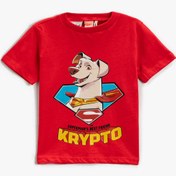 Resim Erkek Bebek Süper Köpek Krypto Baskılı Tişört Lisanslı Kısa Kollu Pamuklu 