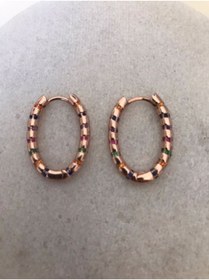 Resim 925 Ayar Elips Kilim Küpe 