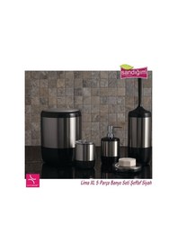 Resim Primanova Lima Xl 5 Parça Banyo Seti Şeffaf Siyah M-Sas04-25 Siyah 