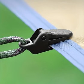 Resim 20 Adet Rüzgar Geçirmez Çadır Tente Klips Seti, Dayanıklı PC Malzeme, Kamp Çadırı Tente Kelepçesi Tente ve Barınakları Sabitlemek İçin 