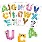 Resim 26 Renkli Su Geçirmez Karikatür Çocuklar Erken Eğitim Dekorasyon İngilizce Alfabe Sticker 2 Set 
