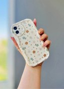 Resim IPHONE 11 ÇİÇEK DESENLİ EKRU KILIF 