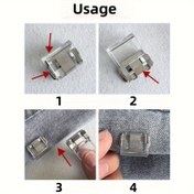 Resim Pantolon Bacak Kısaltma Görünmez Sabitleme Klipsi, Pantolon Bacak Önleme Sürükleme, Dikişsiz Gizli Toka Bacak Kapatma Cihazı, Pantolon Bacak Sürükleme Önleme Hem Tokası 