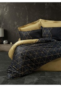 Resim Cotton Box Dark Tek Kişilik Nevresim Takımı Veta Gold 