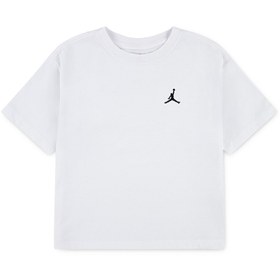 Resim Nike Kız Çocuk Jordan Tişört 45D311 Beyaz 