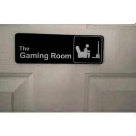 Resim Gaming Room Sign - Oyuncu Odası Tabelası - Gamer Dekor - Oyunculara Özel Siyah 
