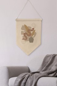 Resim Yatak Odası Duvar Dekoru, Pinterest Oda Dekoru, Boho Kanvas Flama Askılı Duvar Örtüsü Ve Süsü NO:477 - Renkli - 22 / 30 x 40 
