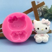 Resim Sanrio 1 adet için for hello kitty Silikon Kalıp DIY Mumlar, Sabunlar ve Dekoratif El Sanatları için - Sevimli Karikatür Tasarımı ile Kurdele ve Kalpler, Tatiller ve Hediyeler için Mükemmel, El Sanatları Malzemeleri 