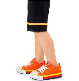 Resim Kiko Kids Tinna Bağcıklı Erkek Bebek Keten Spor Ayakkabı Turuncu 