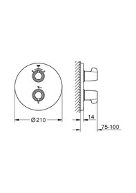 Resim Grohtherm 29095000 Special Termostatik Banyo Duş Bataryası 