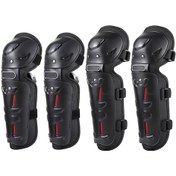 Resim Hallow Koruyucu Motosiklet Dirseklikleri Ve Dizlikleri Set Siyah 4 Parça 