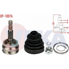 Resim Otoco Opel Vectra B 2.0i Abslı 29 Dıs 33X25X52 Uzunluk 170,8 mm 1995-2003 Aks Kafası Sol-Sağ Ön Dış 374262 