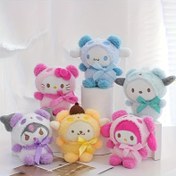 Resim 1 Adet Sevimli Sanrio Peluş Köpek Oyuncak Cinnamoroll Hello Kitty Yapay Yeşim Pomeranian Pug Ayıcık Temalı Çiğnenebilir Bebek, Arkadaşlar İçin İdeal Hediye 