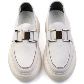 Resim Bambi Beyaz Hakiki Deri Erkek Loafer Ayakkabı E01080208803 Beyaz 