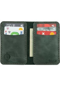 Resim Twingold İsme Özel Dikey Mini Cüzdan - %100 Rainbow Deri - A010005 - Haki Haki 