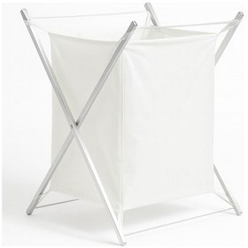 Resim Metal Paslanmaz Kirli Çamaşır Sepeti Beyaz 