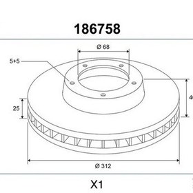 Resim Skoda Superb 1 Fren Diski On 2003-2008 Valeo 186758 2adettir 