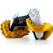 Resim Ps5 Dualsense Gamepad Standı - Altın Ahtapot Tasarımlı 3d Baskı Tutucu 