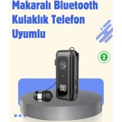 Resim Techno Stock Bluetooth 5.2 Kablolu Makaralı Kulaklık | Dijital Ekran ve Titreşimli Bildirim 