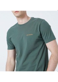 Resim Columbia Csc M Basic Sm Logo Brushed Ss Tee Erkek Kısa Kollu Tişört Cs0282-353 Yeşil 