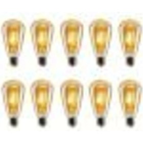 Resim Edison ST64 Flamanlı Rustik 6W LED Ampul 10'lu Dekoratif Vintage Aydınlatma Amber Rengi ST64 10'lu 