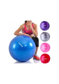 Resim 65 CM Pilates Topu ve Pompa Seti Pilates Denge Yoga Spor Mavi 