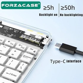 Resim Tablet ve Telefonlar için 7 Renk RGB LED Işıklı Kablosuz Bluetooth Klavye - FC461 