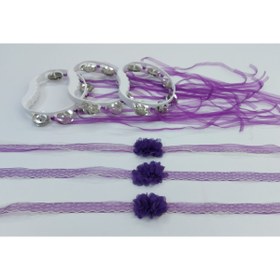 Resim memisshop Mor Nedime Bilekliği Ve Süslü Tef 10 Adet 