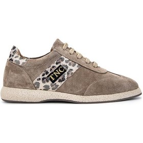 Resim Tamer Tanca Kadın Hakiki Deri Bej Sneakers & Spor Ayakkabı 902 010 Bn Ayk Sk24-25 Vzn Suet/leopar Vizon 