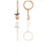 Resim Söğütlü Silver Gümüş Rose Zirkon Taşlı Ananas Küpe Sgtl11545rose 