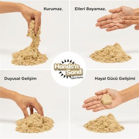 Resim Playever Hands'n Sand Doğal Kinetik Kum 1kg - Naturel Krem 