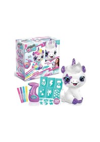 Resim Airbrush Plush Boyanıp Yıkanabilen Peluş Unicorn Beyaz 