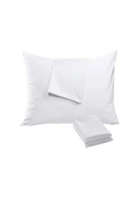 Resim 30 Adet Otel Tipi Beyaz Yastık Kılıfı Akfil 63 Tel Dokuma %100 Pamuk 50 x 70 CM 