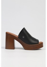 Resim Pierre Cardin Pc-7235 - 3807 Siyah-kadın Topuklu Terlik Siyah 