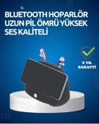 Resim Techno Stock Akıllı Kablosuz Telefon Tutucu ve Stereo Hoparlör – Kolay Kullanım ve Yüksek Ses Kalitesi 
