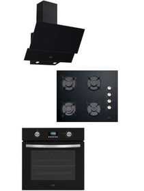 Resim Çetintaş Evii AİRFRY ÇETİNTAŞ SİYAH ANKASTRE SET(848 CAT LARGE 5234E AİRFRY D55231) 
