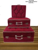 Resim Sonem Çeyiz Çeyiz Sandığı Gelin Damat Bavul Çanta Sandık Hurç 3lü 0564 