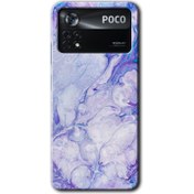 Resim Bera Aksesuar Poco X4 Pro Kılıf Hd Desen Baskılı Arka Kapak - Spots Lilac 