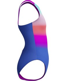 Resim Speedo Digital Baskı Kız Çocuk Yüzücü Mayosu Pembe-mavi Mor 