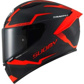Resim Suomy Track-1 Kask Reactıon Mat Antrasit Kırmızı 