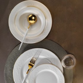 Resim Aryıldız Marta Gold 24 Parça 6 Kişilik Yemek Takımı 