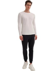 Resim Cazador Erkek Bisklet Yaka Örme Sweatshirt 24kceeo05164 Ekru 