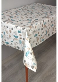 Resim Elyaf Silinebilir Pvc Muşamba Masa Örtüsü 66-mrlgeometrik Mavi 