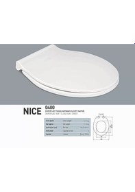Resim Nkp Nice Duroplast Yavaş Kapanan Klozet Kapağı - Nkp0400 