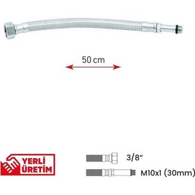Resim Bağlantı Hortumu 3/8' ' -m10x1 30mm 50cm 